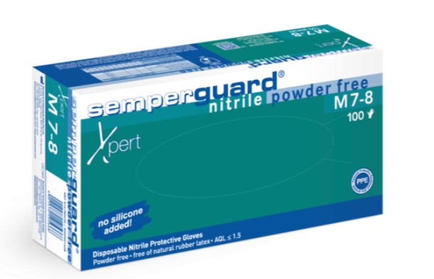 3000016079-100/1 RUKAVICA JEDNOKRATNA NITRIL BEZ PUDERA PLAVA XPERT M (7-8) 100/1