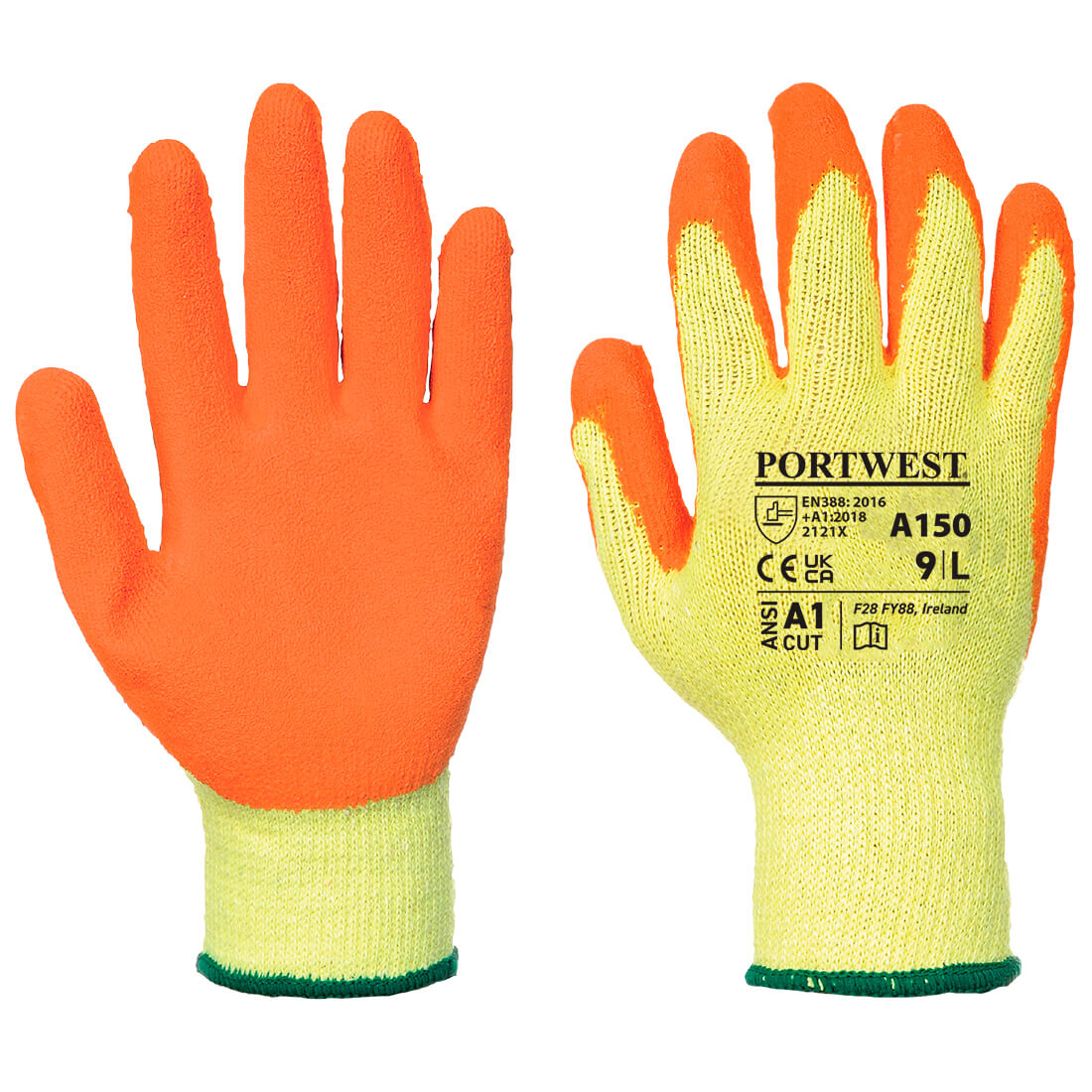 A150ORRXL RUKAVICA K S GUMENIM PREMAZOM CLASSIC GRIP-LATEX A150 NARANČASTA XL