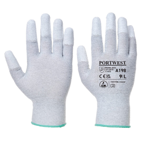RUKAVICA KRATKA S PU PREMAZOM ANTISTATIC PU FINGERTIP A198