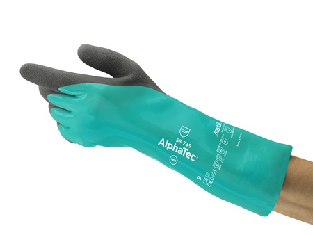 58-735-10 RUKAVICA D NITRIL ALPHA TEC ZELENO/CRNA 10